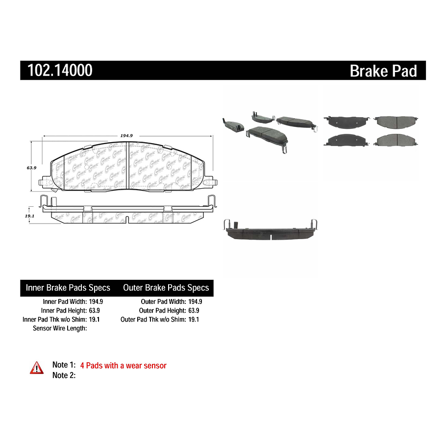 Pastillas Freno C-TEK 102.14000 1