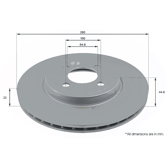 Disco Freno MOTAQUIP LVBD1305Z