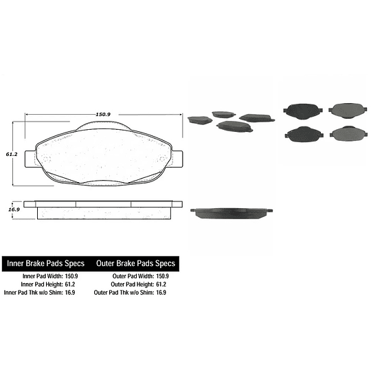 Pastillas Freno Peugeot 308 SW 2008-2013 Delantero