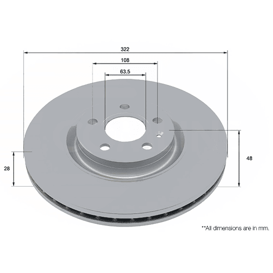 Disco Freno COMLINE ADC2915V