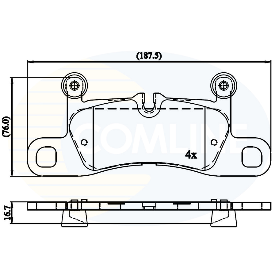 Pastillas Freno Porsche Boxter 2012-2016 Trasero 3