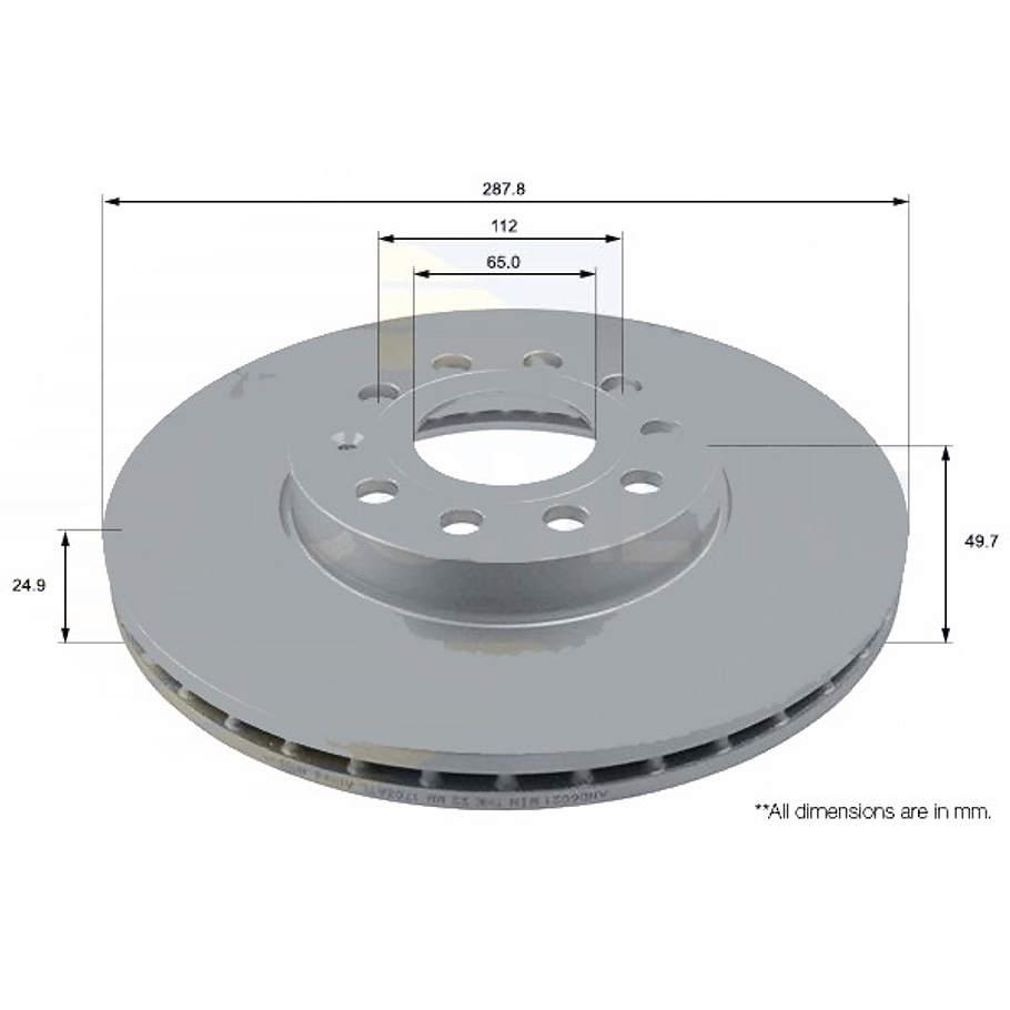 Disco Freno Volkswagen Golf GTI 2012-2019 Delantero 3