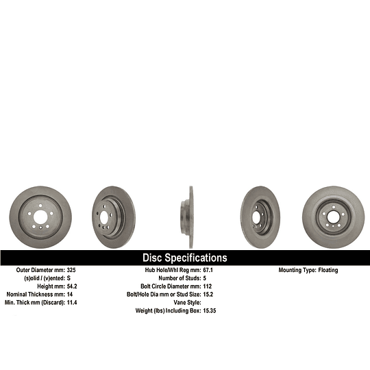 Disco Freno MOTAQUIP LVBD1894