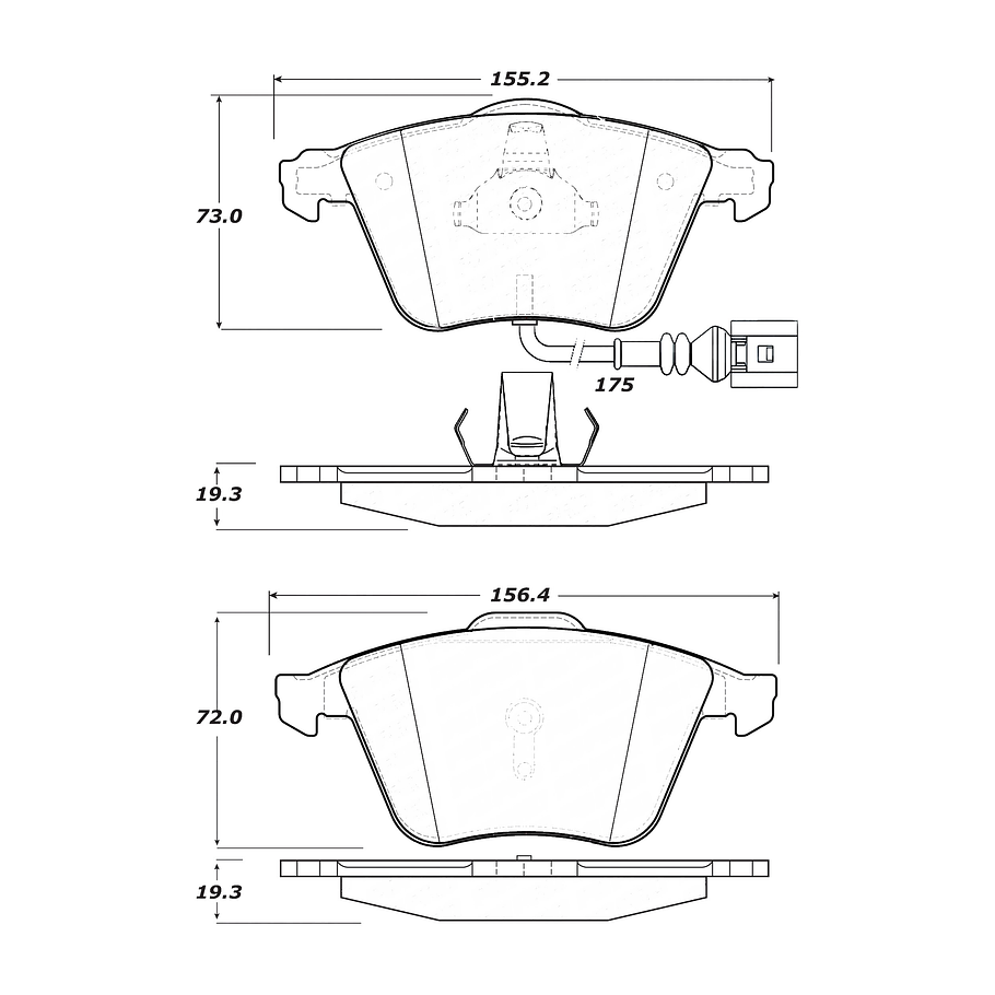 Pastillas Freno Volkswagen Golf 2009-2014 Delantero 3