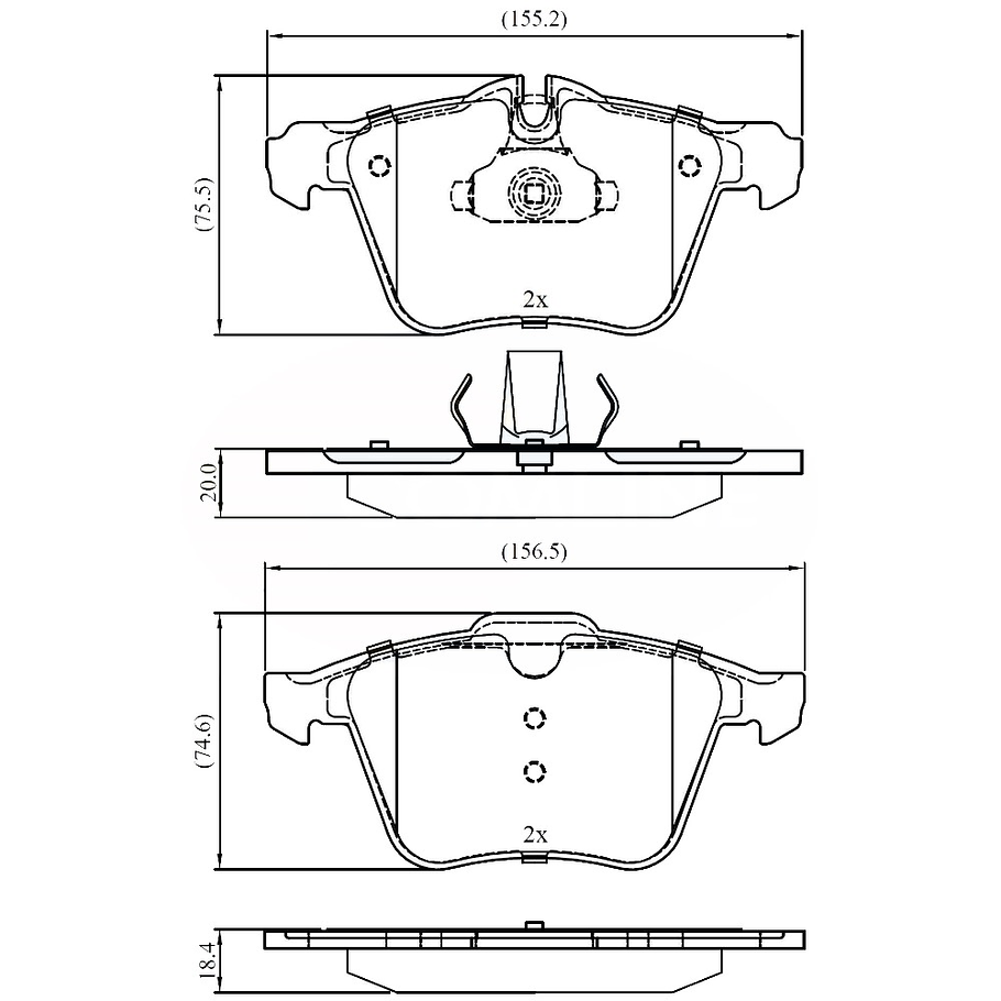 Pastillas Freno Jaguar F-Type 2014-2023 Delantero 4