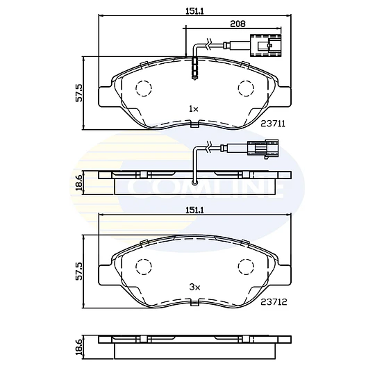 Pastillas Freno Alfa Romeo MiTo 2008-2018 Delantero
