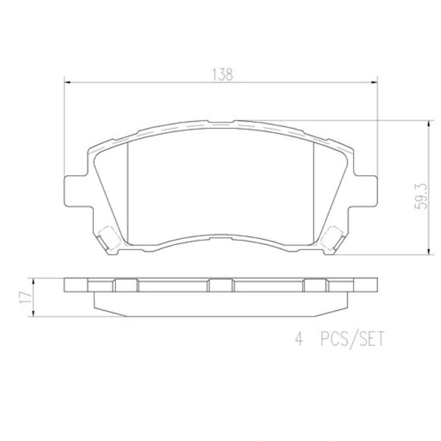 Pastillas Freno Subaru Legacy 1998-2004 Delantero 3