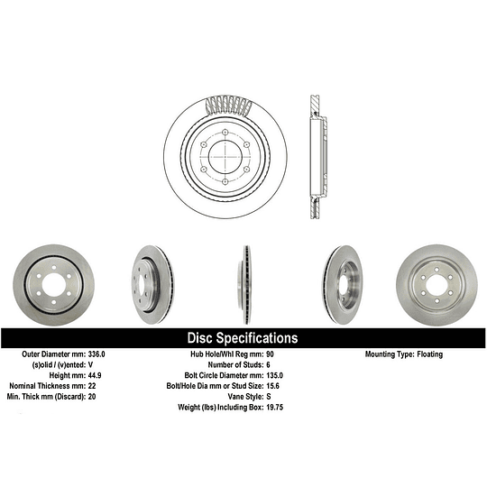 Disco Freno POWERSTOP AR85164