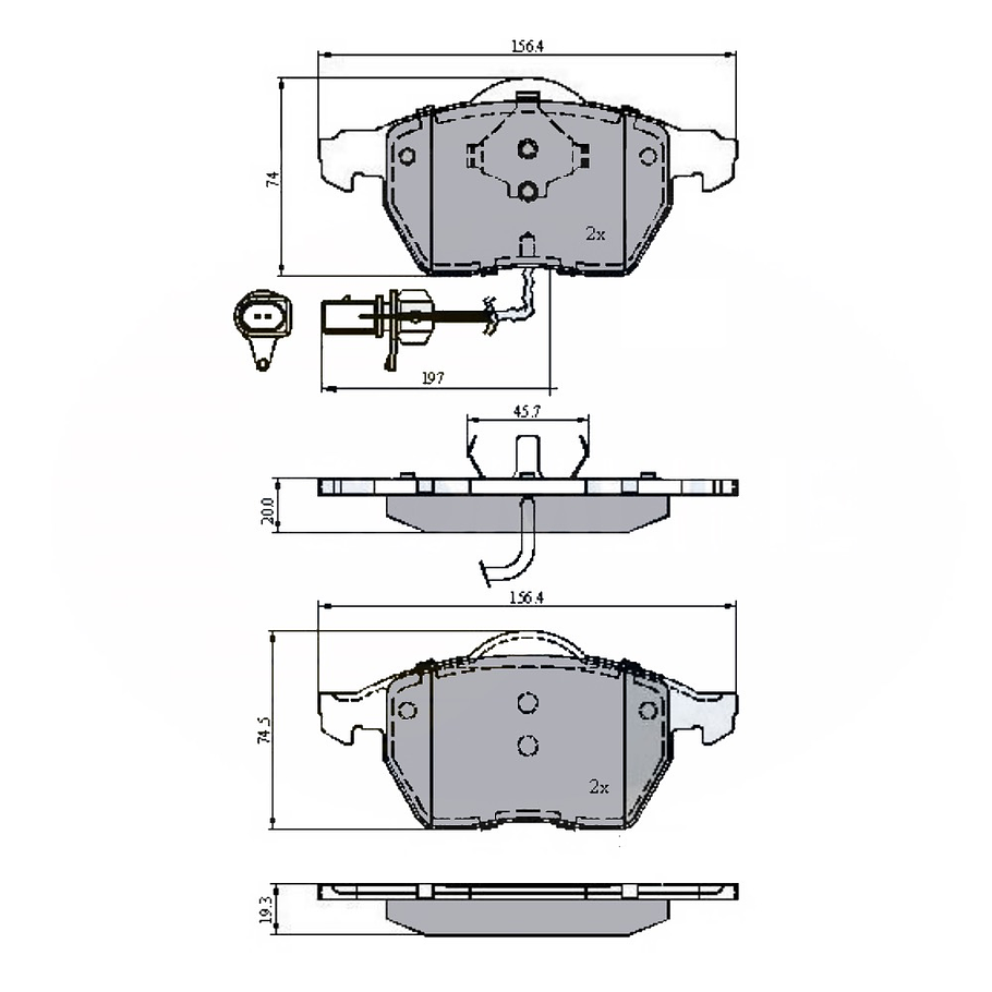 Pastillas Freno Audi A6 Quattro 1997-2004 Delantero 2