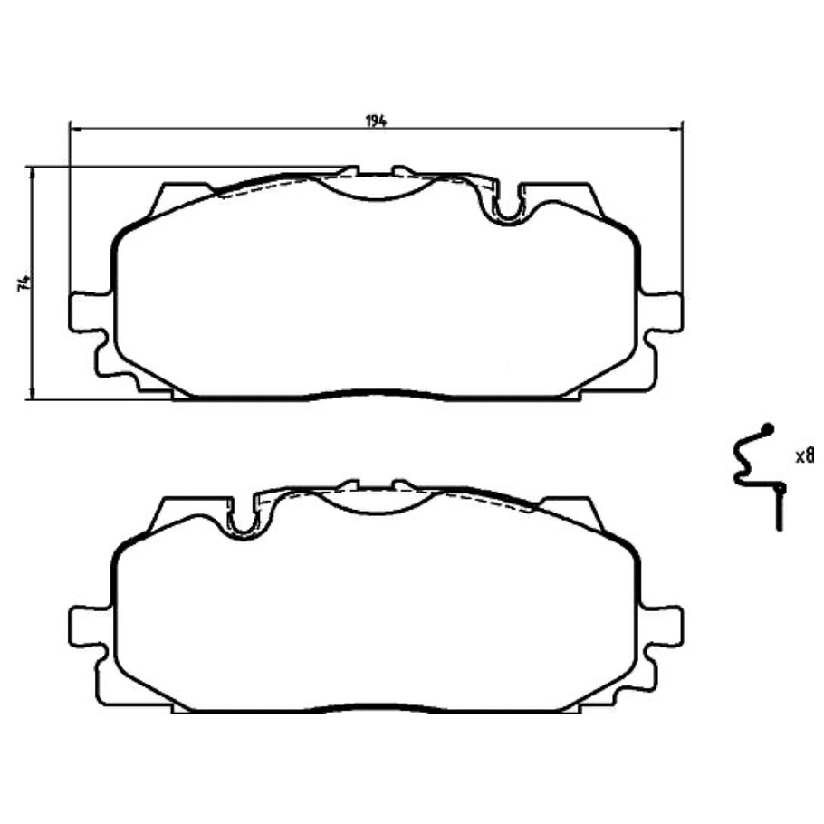 Pastillas Freno Audi A7 Quattro / A7 2018-2023 Delantero 2