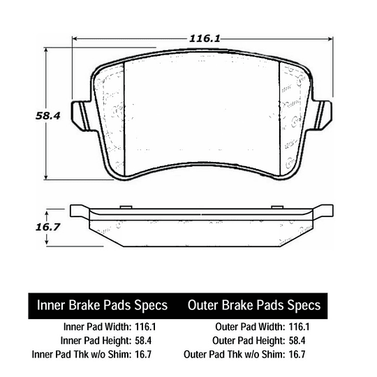 Pastillas Freno Audi A4 Avant 2008-2016 Trasero
