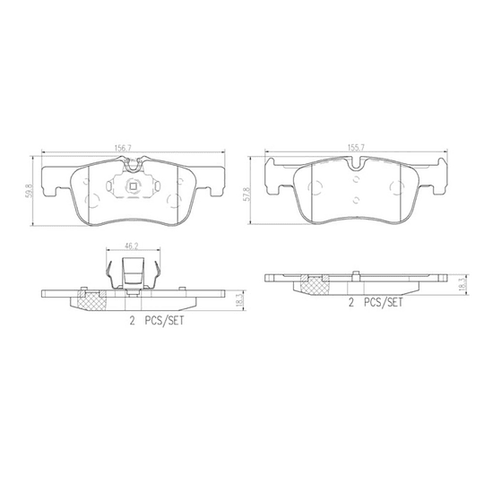 Pastillas Freno BMW 220i 2014-2021 Delantero
