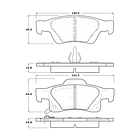 Pastillas Freno Dodge Durango 2011-2023 Trasero 2