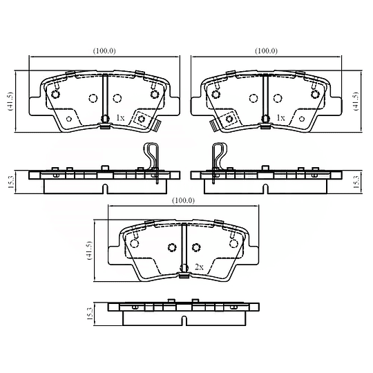 Pastillas Freno Hyundai Elantra 2016-2020 Trasero