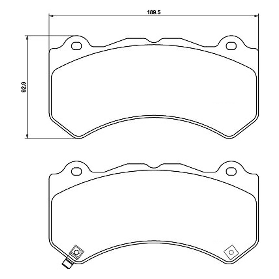 Pastillas Freno Dodge Charger 2011-2023 Delantero 2