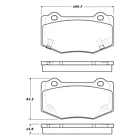 Pastillas Freno Cadillac ATS 2013-2019 Trasero 2