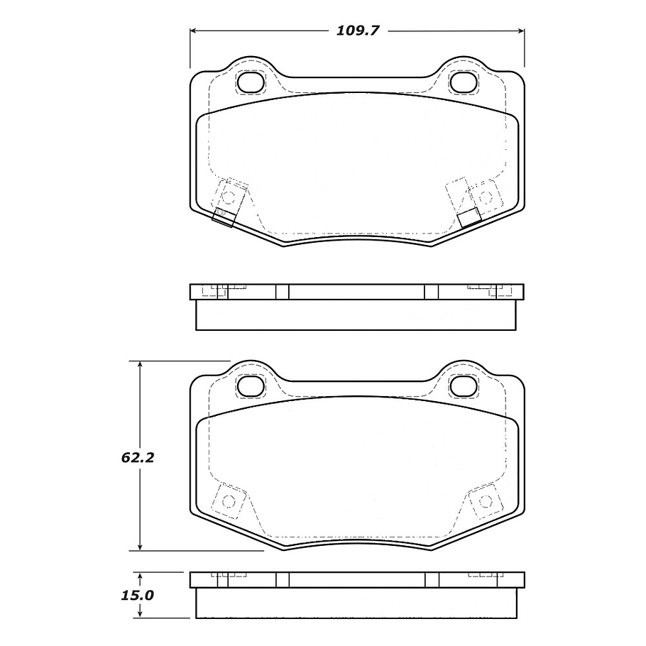 Pastillas Freno Cadillac ATS 2013-2019 Trasero 2