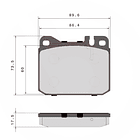 Pastillas Freno Mercedes Benz 230E 1976-1986 Delantero 2