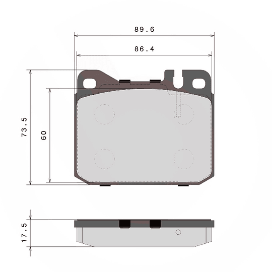 Pastillas Freno Mercedes Benz 230E 1976-1986 Delantero