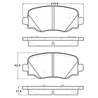 Pastillas Freno Jeep Cherokee 2014-2023 Delantero 2