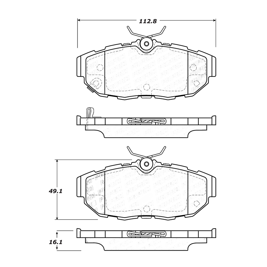 Pastillas Freno Ford Mustang 2005-2014 Delantero 2