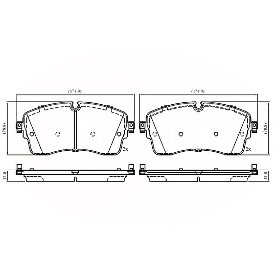 Pastillas Freno Land Rover Range Rover 2012-2021 Delantero