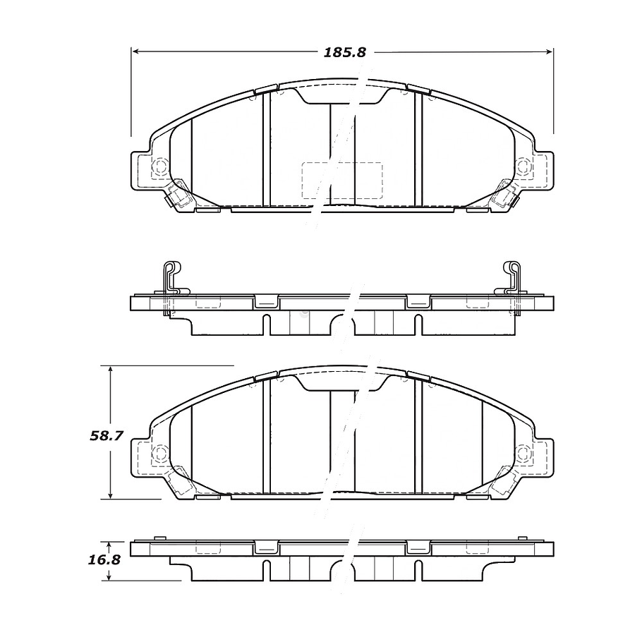 Pastillas Freno Ford Mustang 2015-2023 Delantero 2