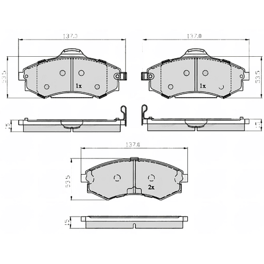 Pastillas Freno Hyundai Sonata 1993-1998 Delantero