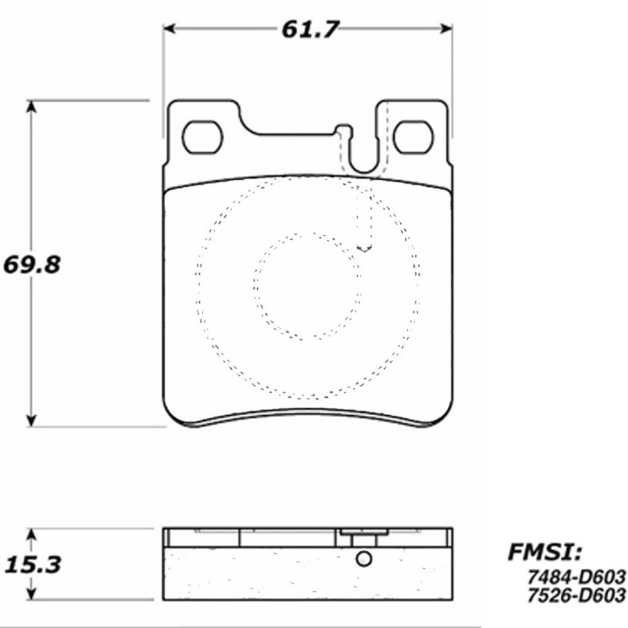 Pastillas Freno Mercedes Benz CL600 1991-1998 Trasero 2