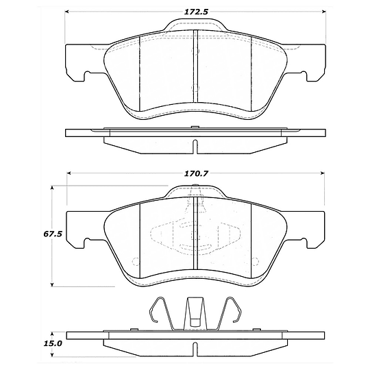 Pastillas Freno Mazda Tribute 2008-2011 Delantero