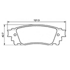 Pastillas Freno Lexus RX 350 2016-2023 Trasero 2