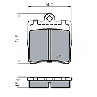 Pastillas Freno Mercedes Benz SLK280 2004-2010 Trasero 2