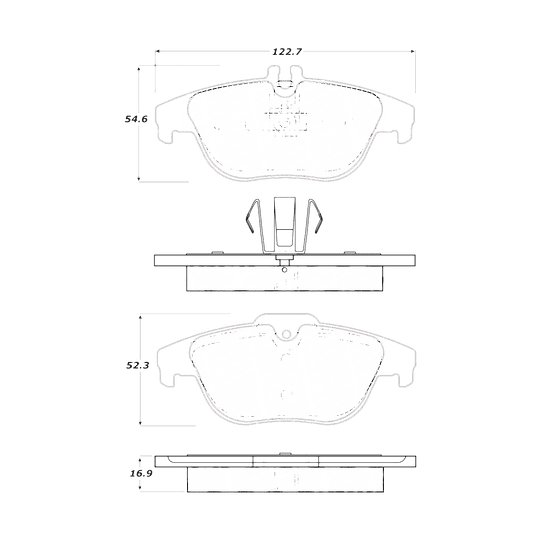 Pastillas Freno Mercedes Benz E500 2010-2017 Trasero