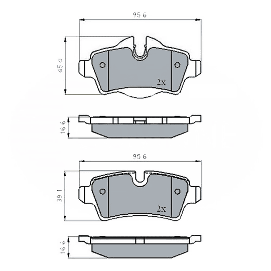 Pastillas Freno Mini Cooper 2006-2013 Trasero