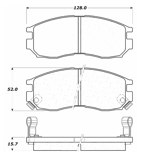 Pastillas Freno Mitsubishi Eclipse 1990-1994 Delantero