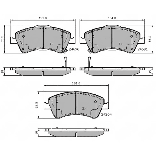 Pastillas Freno MOTAQUIP LVXL1432
