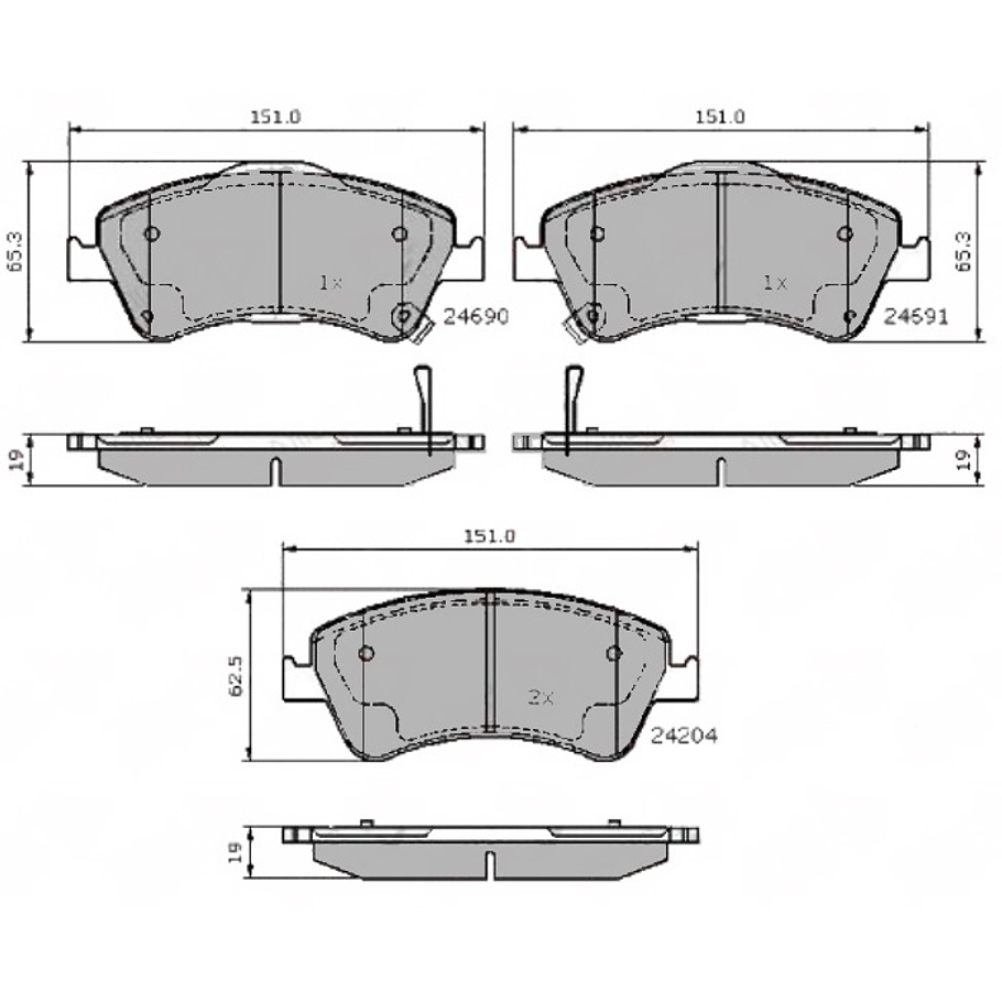 Pastillas Freno MOTAQUIP LVXL1432 1