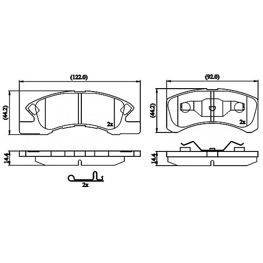 Pastillas Freno MOTAQUIP LVXL1672