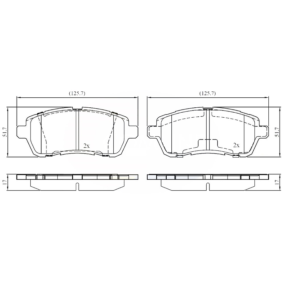 Pastillas Freno Suzuki Swift 2010-2017 Delantero 2