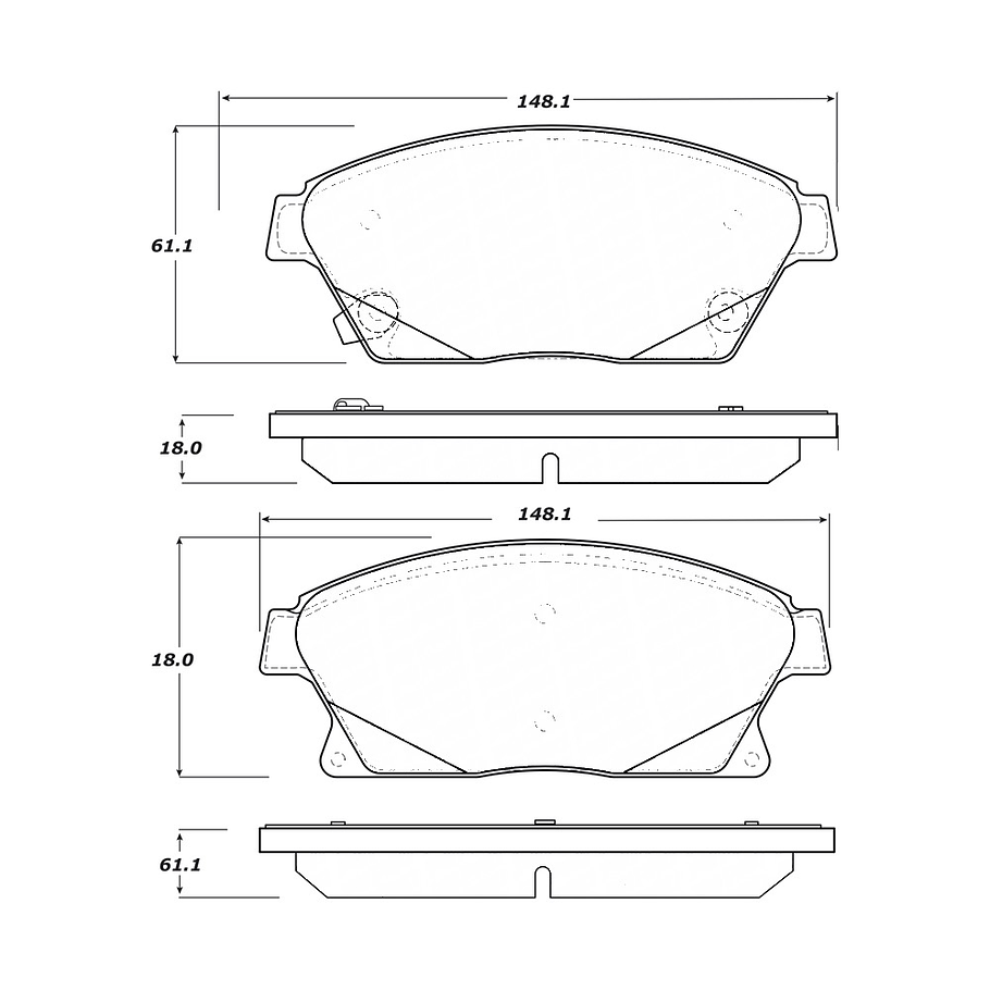 Pastillas Freno Opel Zafira 2011-2019 Delantero 2
