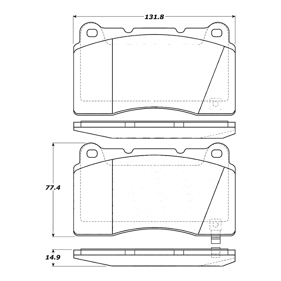 Pastillas Freno Subaru Impreza 2008-2014 Delantero 2