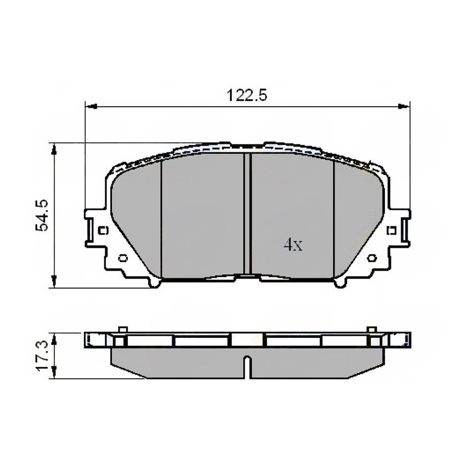 Pastillas Freno Toyota Yaris 2013-2019 Delantero 2