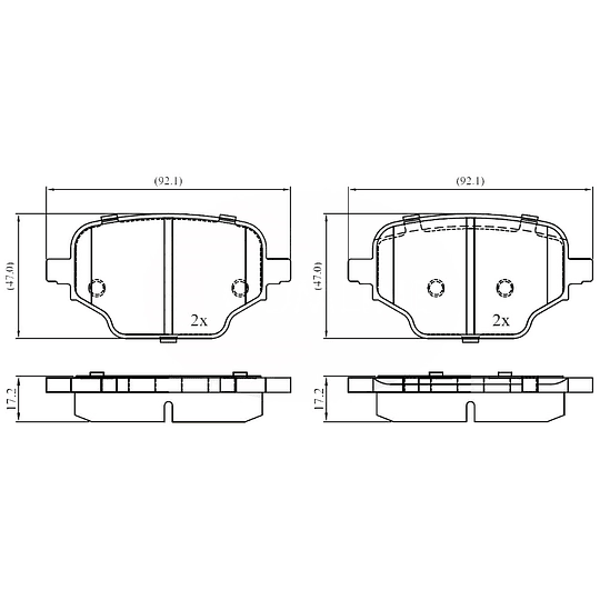 Pastillas Freno MOTAQUIP LVXL1988