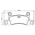 Pastillas Freno Porsche Cayenne 2018-2023 Trasero 2