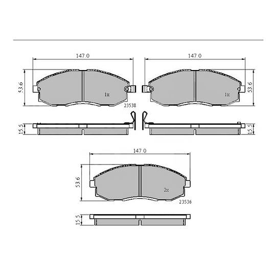 Pastillas Freno MOTAQUIP LVXL1995