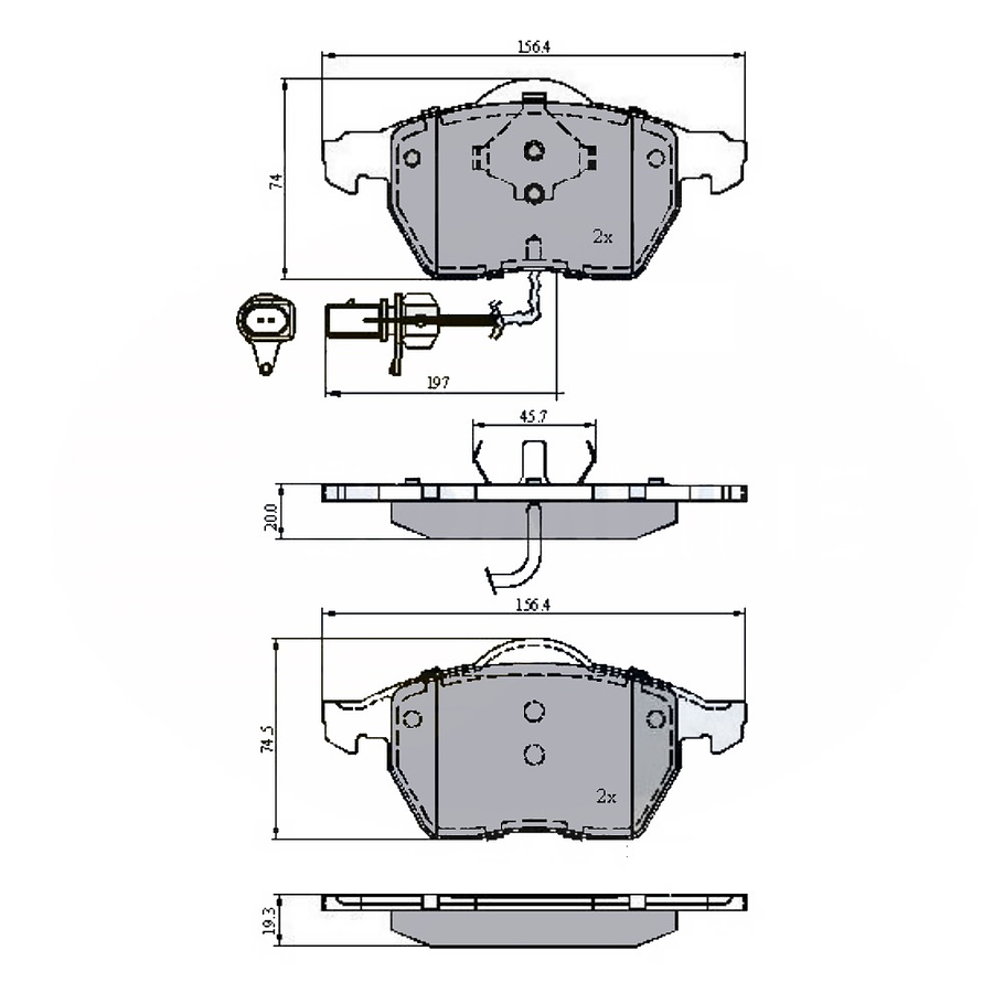 Pastillas Freno Seat Exeo 2008-2013 Delantero 2