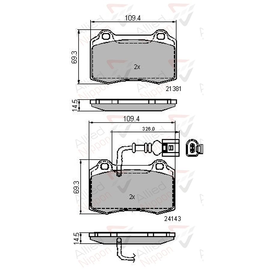Pastillas Freno ALLIED NIPPON ADB11737 1