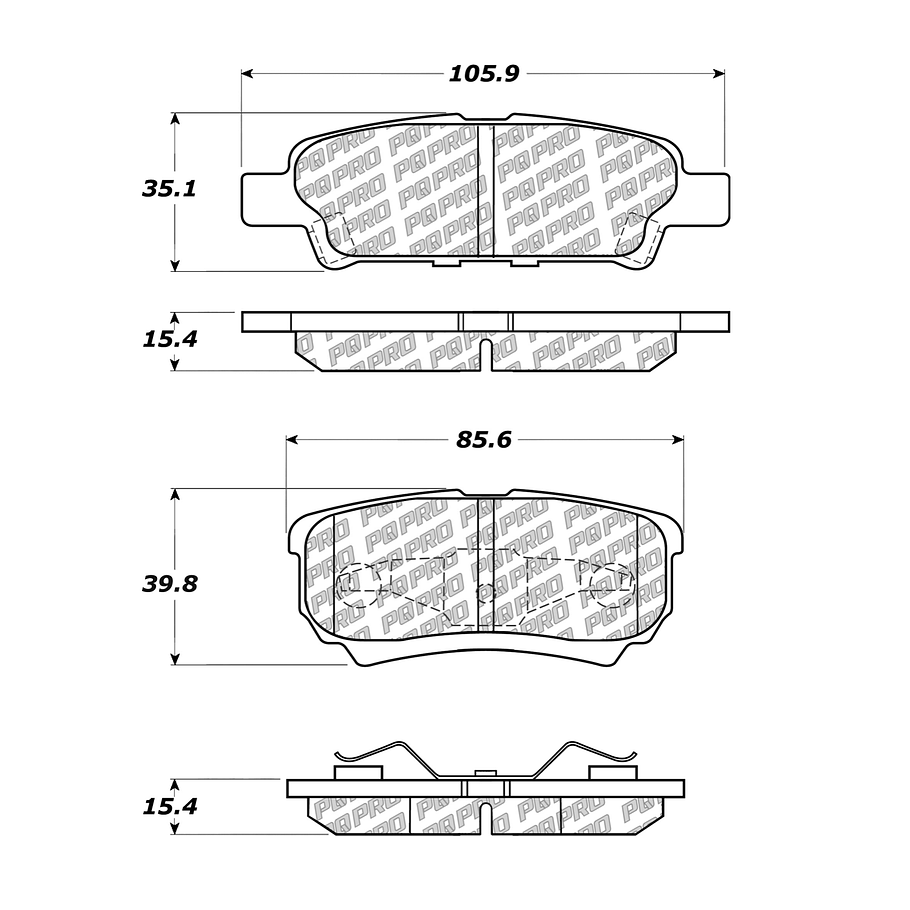Pastillas Freno Mitsubishi Outlander 2001-2006 Trasero 3