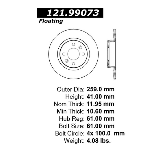 Disco Freno C-TEK 121.99073