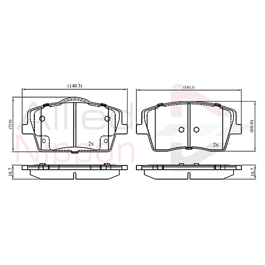 Pastillas Freno ALLIED NIPPON ADB02394